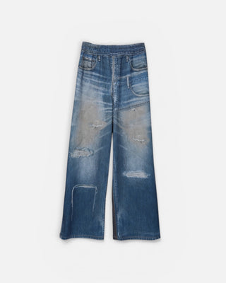 Andersson Bell Denim & Cargo Trompe L'Oeil Mesh Pants Blue/Khaki