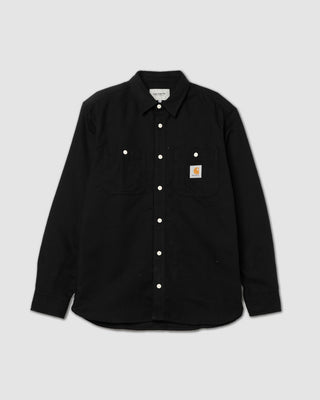 Carhartt WIP L/S Clink Shirt Black rigid