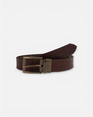 Barbour Reversible Tartan Leather Belt Brown