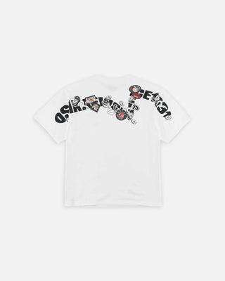Evisu Ht Brocade Kamon Applique Ss Tee White