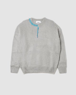 Bonsai Knitted Mohair Knit Crewneck Grey