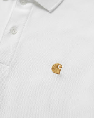 Carhartt WIP Chase Pique Polo White/Gold