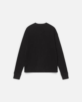 Carhartt WIP L/S Blackletter Waffle T-Shirt Cotton Waffle Black/White