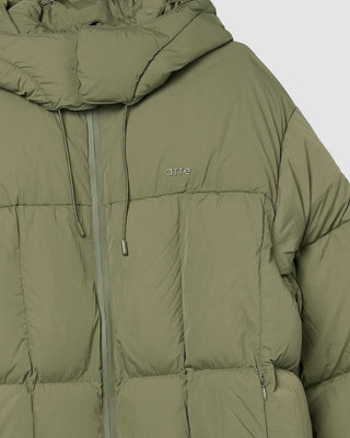 Arte Antwerp Special Cuts Puffer Jacket Green
