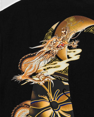 Evisu Ht Wave & Whale Daicock Printed Ss Tee Black