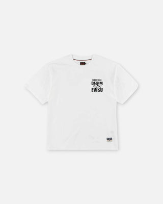 Evisu Ht Brocade Kamon Applique Ss Tee White