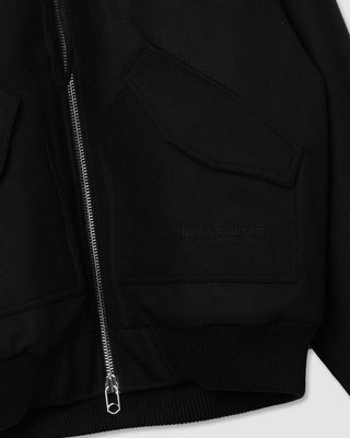 New Amsterdam Surf Association Wool Bomber Jacket Black