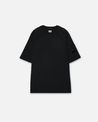 C.P. Company Light Fleece Short Sleeve Sweatshirt Black