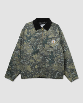 Carhartt WIP OG Detroit Jacket Camo Combi, Green / Black stone washed