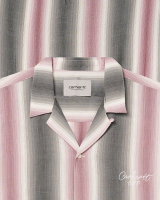Carhartt WIP S/S Dashner Shirt Stripe, Graphite/ White
