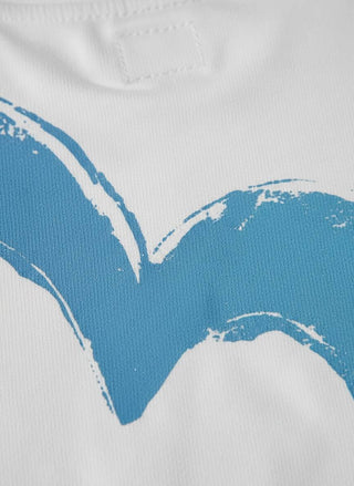 Evisu Ht Hand Brush Daicock Printed Ss Tee Ecru