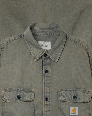 Carhartt WIP Tigan Shirt Jacket Blue/Leather Garmet Dyed
