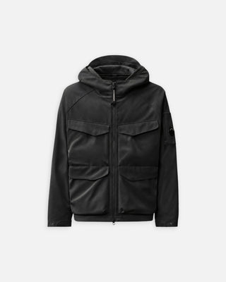 C.P. Company Shell-R Padded Hooded Lens Jacket Black