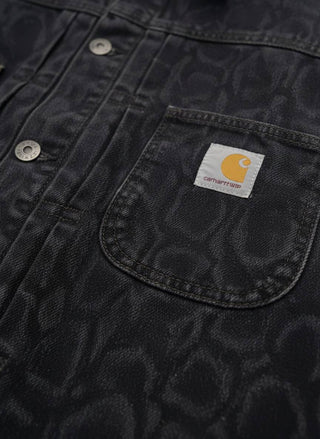 Carhartt WIP Belmar Jacket Snake Camo Black Heavy Stone Washed