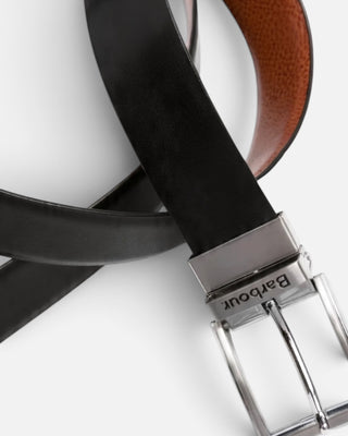 Barbour Fife Reversible Leather Belt Black/Brown