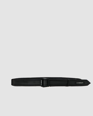 C.P Company Leather Side Logo Belt Black