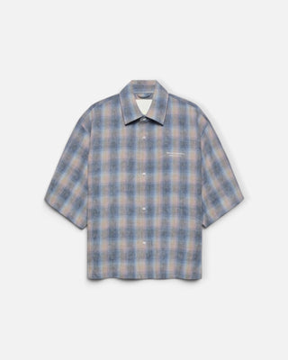 New Amsterdam Surf Association Flanel Short Sleeve Button Up Rainbow