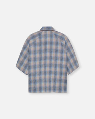 New Amsterdam Surf Association Flanel Short Sleeve Button Up Rainbow