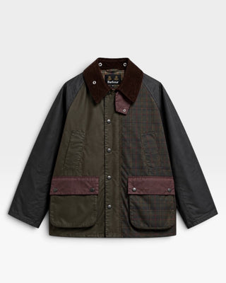 Barbour Patchwork OS Bedale Wax Jacket Olive
