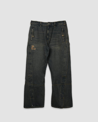 Andersson Bell Unisex Twisted Zipper Pocket Jeans Dusty Blue