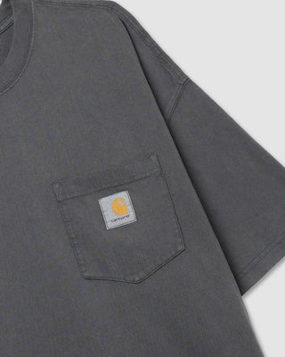 Carhartt WIP S/S Hudson Pocket T-Shirt Black chalk wash