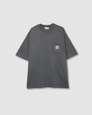 Carhartt WIP S/S Hudson Pocket T-Shirt Black chalk wash