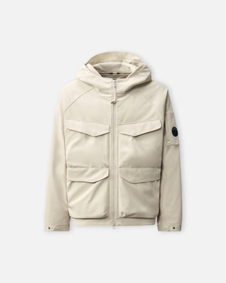 C.P. Company Shell-R Padded Hooded Lens Jacket Silver Birch