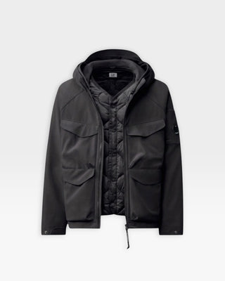 C.P. Company Shell-R Padded Hooded Lens Jacket Black