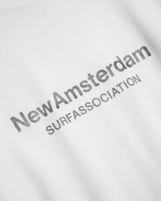 New Amsterdam Surf Association Worked Logo Longsleeve White/Black