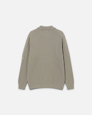 C.P. Company Chenille Cotton Polo Knitwear Flint Grey