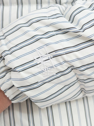 Stussy Stripe Down Puffer Jacket Bone