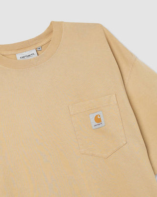 Carhartt WIP S/S Hudson Pocket T-Shirt Dusty Hamilton Brown chalk wash