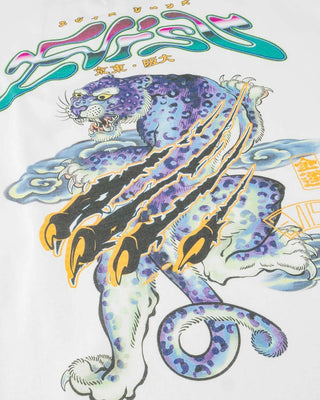 Evisu Ht Neon Leopard Printed Ss Tee Off White