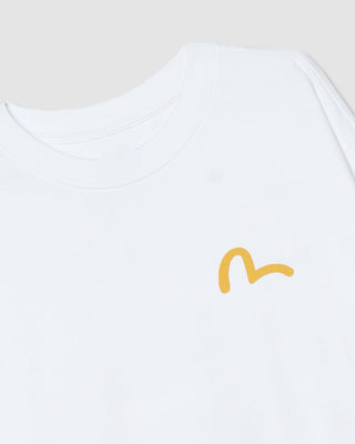 Evisu 50S Cars Long Sleeves Tee White