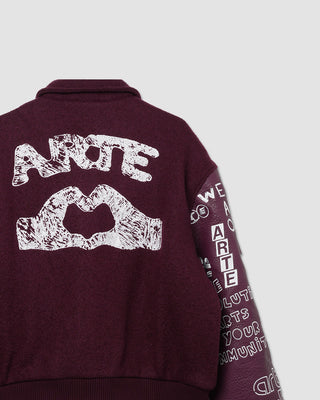 Arte Antwerp Art Saves College Jacket Bordeaux