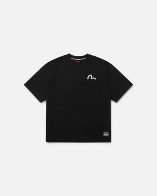 Evisu Ht Glitter Segull Printed Ss Tee Black