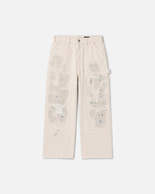 Evisu Ej Distressed Double Knee Pants White