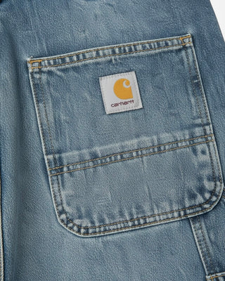 Carhartt WIP OG Double Knee Long Short Blue Old Used Wash