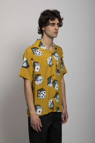 Stussy Dice Pattern Shirt Mustard