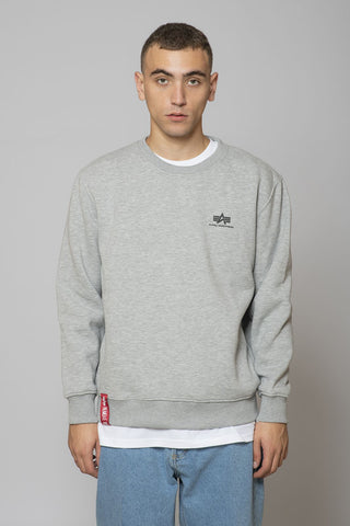 Alpha Industries Basic Sweater Small Logo Grey Heather