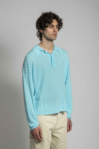 Bonsai Azure Polo Knit