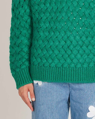 Bonsai Intreccio Crewneck Sweater Green