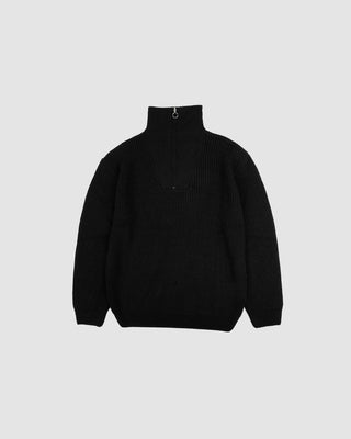 Edwin Zagros Trucker Sweater Black