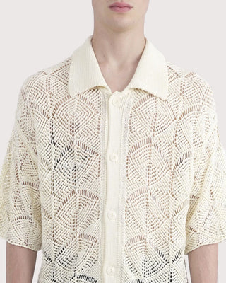 Bonsai Keyhole Knit Shirt Ivory