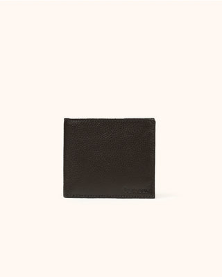 Barbour Amble Leather Billfold Wallet Dark Brown