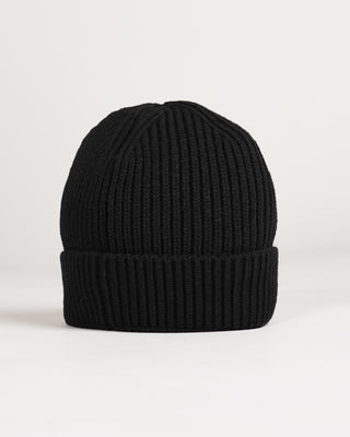 The North Face Logo Box Cuffed Beanie Black - busta