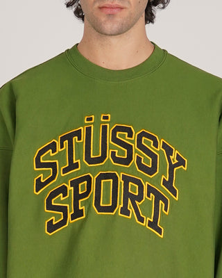 Stussy Relaxed Oversized Crew Green