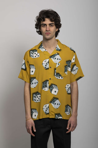 Stussy Dice Pattern Shirt Mustard