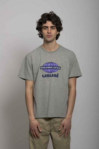 Usual WWL Front T-Shirt Grey - 2i-f-1