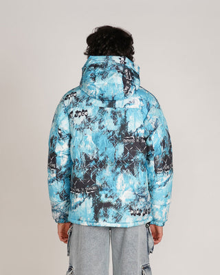 The North Face Himalayan Down Parka Norse Blue Cole Navin Never A Face Print - buste 2i
